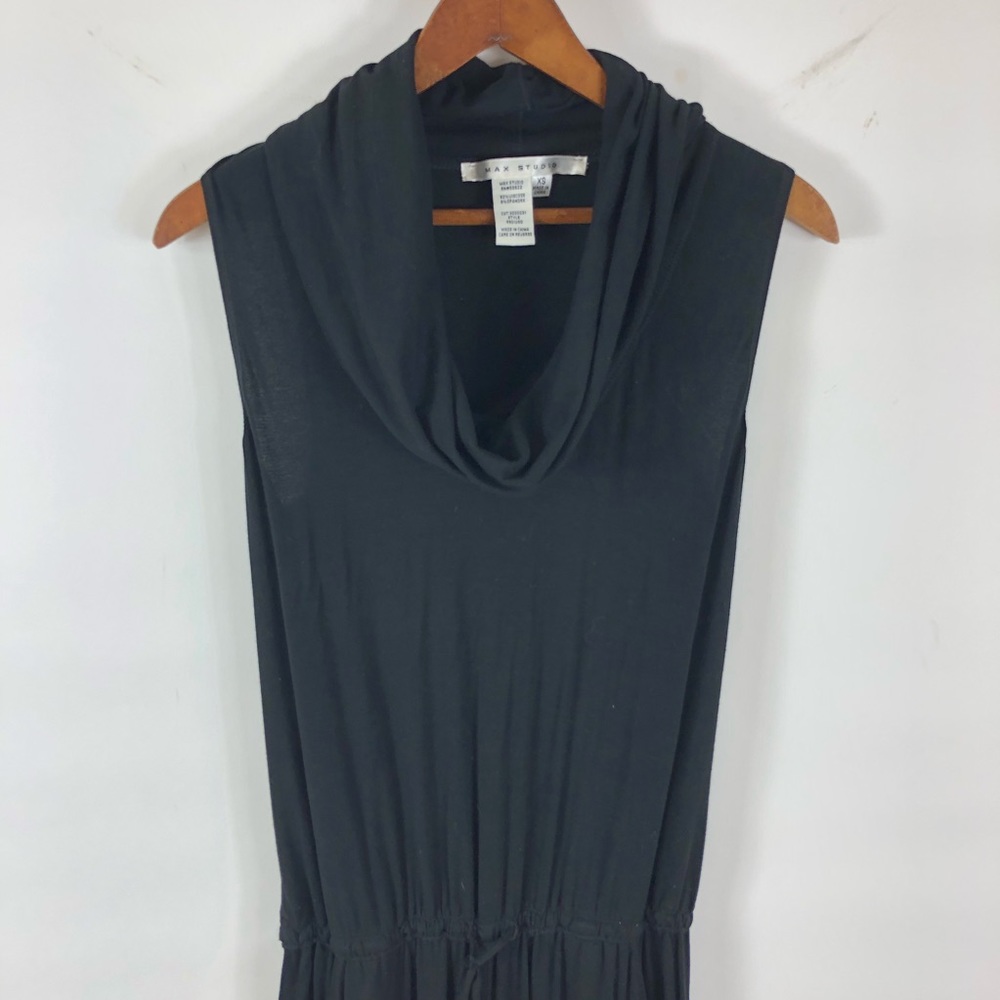 Max Studio | Cowl Neck Black Jumpsuit